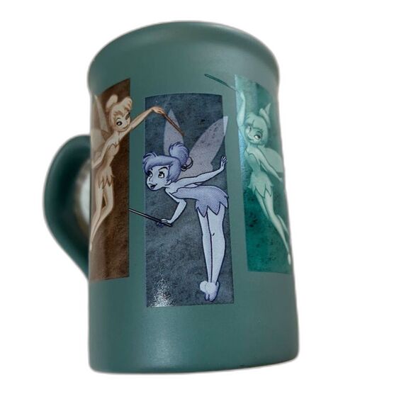 Walt Disney World Park Disneyana Collectible Teal Blue Tinkerbell Coffee Mug - Picture 1 of 4